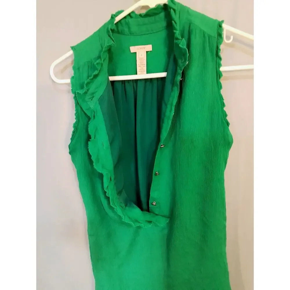 J. Crew ; Green blouse